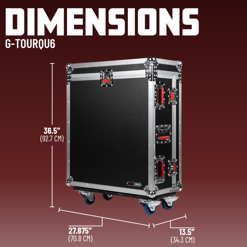 Gator G-TOURQU6 GTOUR Series ATA-Style Road Case with Doghouse for A&H Qu-6 or Qu-6D Mixer