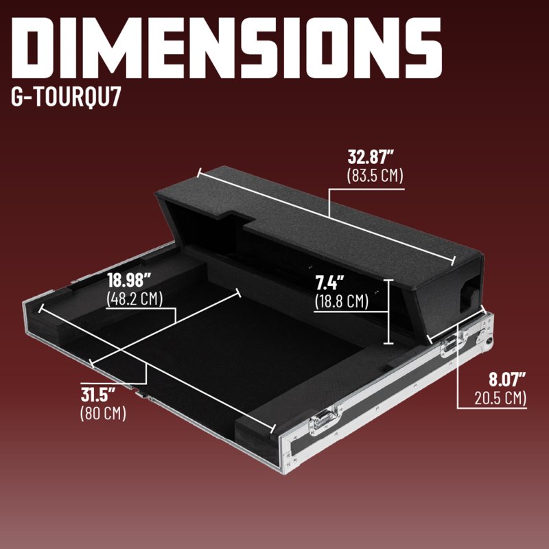 Gator G-TOURQU7 ATA-Style Road Case with Doghouse for A&H Qu-7 &Qu-7D Dante Mixer 