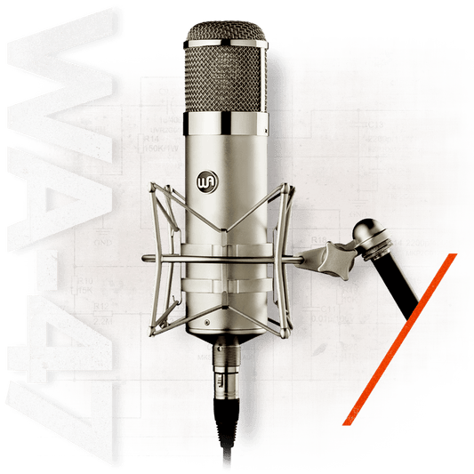 Warm Audio Large-diaphragm Tube Condenser Microphone with 9 Polar Patterns, External PSU, Shockmount