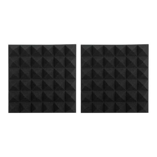 Gator GFW-ACPNL1212PCHA-2PK 2 Pack of Charcoal 12" x 12" Acoustic Pyramid Panel