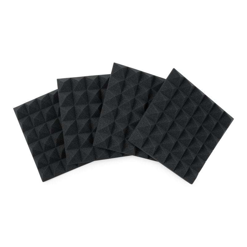 Gator GFW-ACPNL1212PCHA-4PK 4 Pack of Charcoal 12" x 12" Acoustic Pyramid Panel 