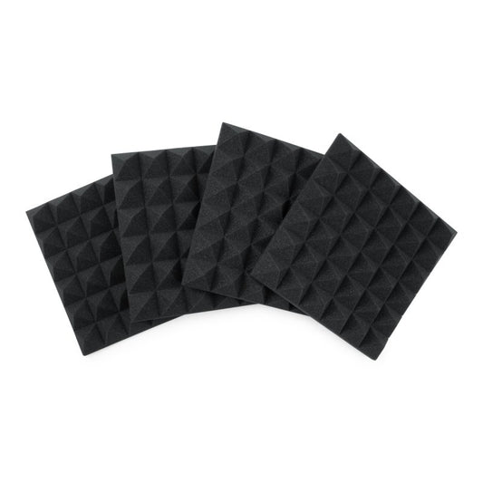 Gator GFW-ACPNL1212PCHA-4PK 4 Pack of Charcoal 12" x 12" Acoustic Pyramid Panel