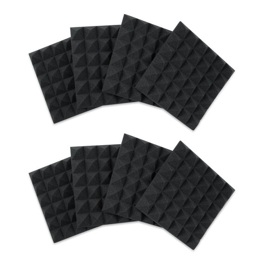 Gator GFW-ACPNL1212PCHA-8PK 8 Pack of Charcoal 12" x 12" Acoustic Pyramid Panel