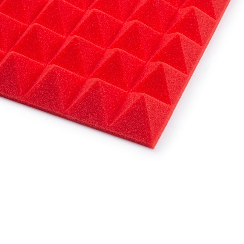 Gator GFW-ACPNL1212PRED-4PK 4 Pack of Red 12" x 12" Acoustic Pyramid Panel