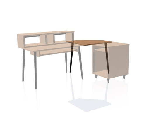 Gator Gfw Elitedeskcrnr Mpl Elite Series Furniture Desk Corner Section, Natural Maple Matte