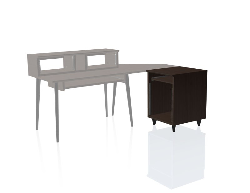 Gator Gfw Elitedeskrk Brn Elite Series Furniture Desk 10U Rack, Dark Walnut
