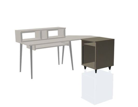 Gator Gfw Elitedeskrk Gry Elite Series Furniture Desk 10U Rack, Driftwood Grey