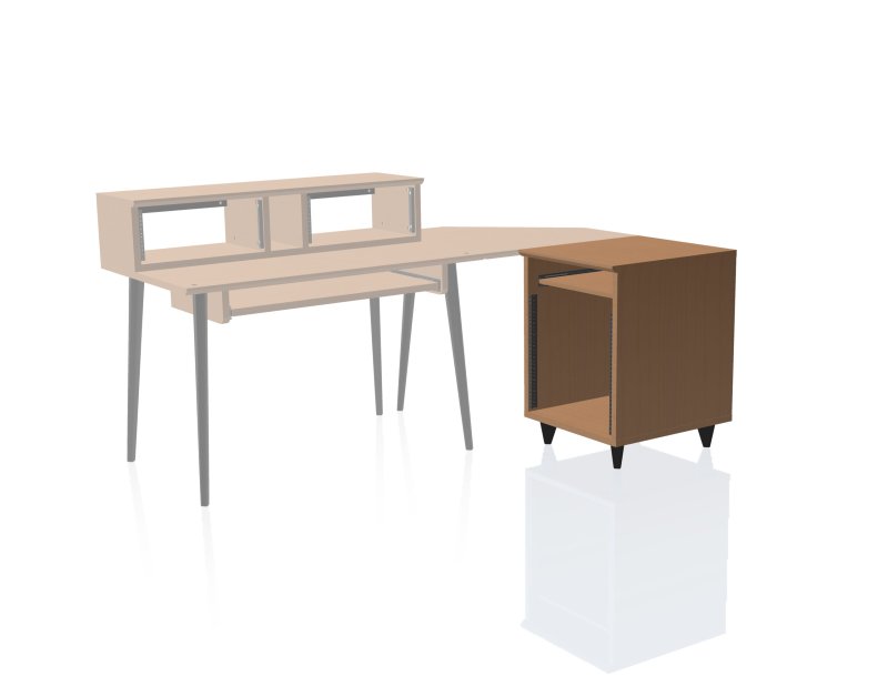 Gator Gfw Elitedeskrk Mpl Elite Series Furniture Desk 10U Rack, Natural Maple Matte