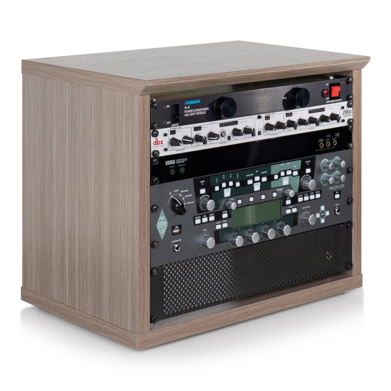 Gator GFW-ELITERK-8U-GRY Elite Series Furniture Desktop 8U Studio Rack, Grey 