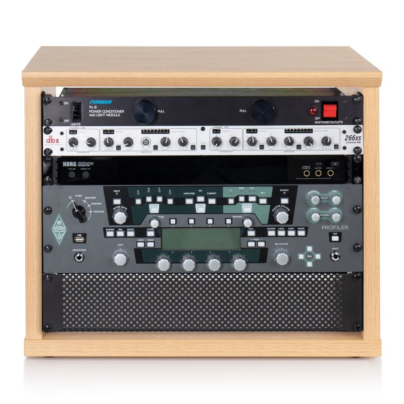 Gator GFW-ELITERK-8U-MPL Elite Series Furniture Desktop 8U Studio Rack, Maple 