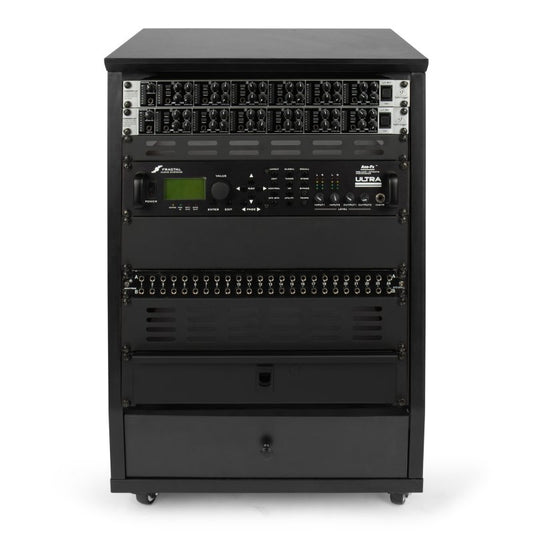 Gator GFW-ELITESTUDIORK12-BLK Elite Angled Studio Rack 12U, Black