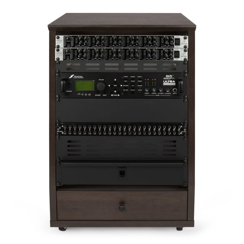 Gator GFW-ELITESTUDIORK12-BRN Elite Angled Studio Rack 12U, Brown