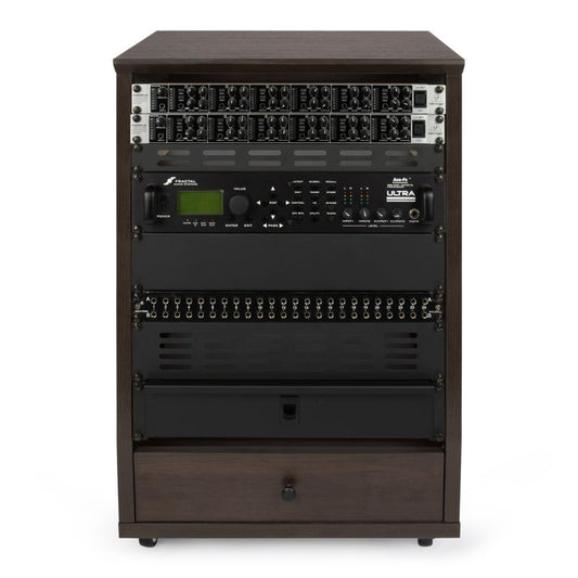Gator GFW-ELITESTUDIORK12-BRN Elite Angled Studio Rack 12U, Brown