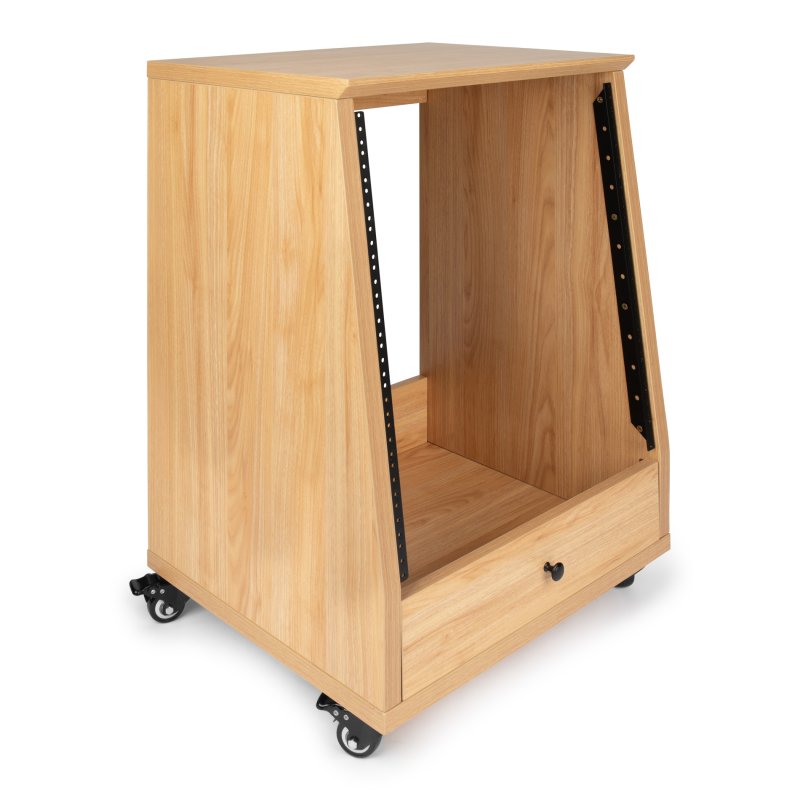 Gator GFW-ELITESTUDIORK12-MPL Elite Angled Studio Rack 12U, Maple 