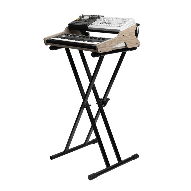 Gator GFW-ELTSYNTHOASIS32-GRY Frameworks Elite Series Synth Oasis for 32-Key MIDI Controllers, Gray
