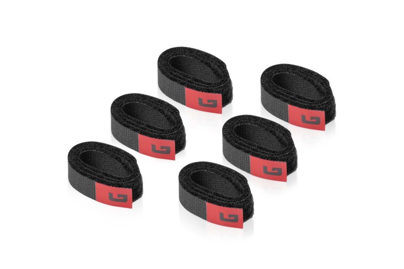 Gator GFW-ID-CTCABLEWRAP-6PK 6-Pack of Cable Management Hook-and-Loop Wraps 