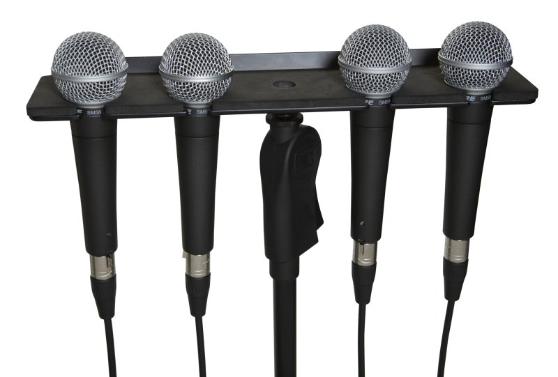 Gator GFW-MIC-4TRAY Multi Mic Holder Ð Four Mics