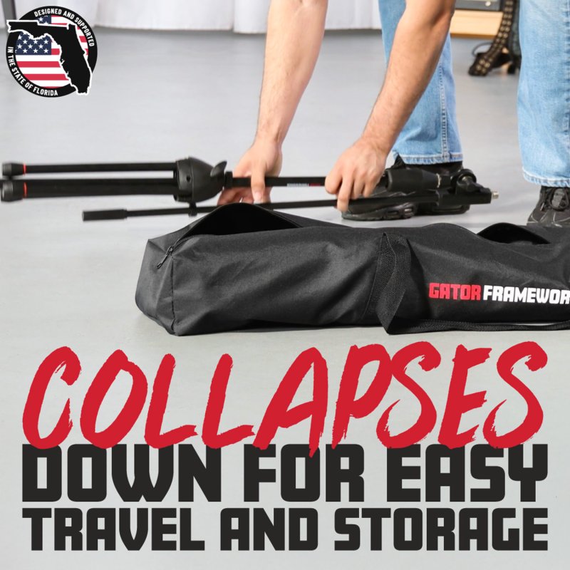 Gator GFW-MIC-6PACKBG 6-pack Microphone Boom Stands with Carry Bag 
