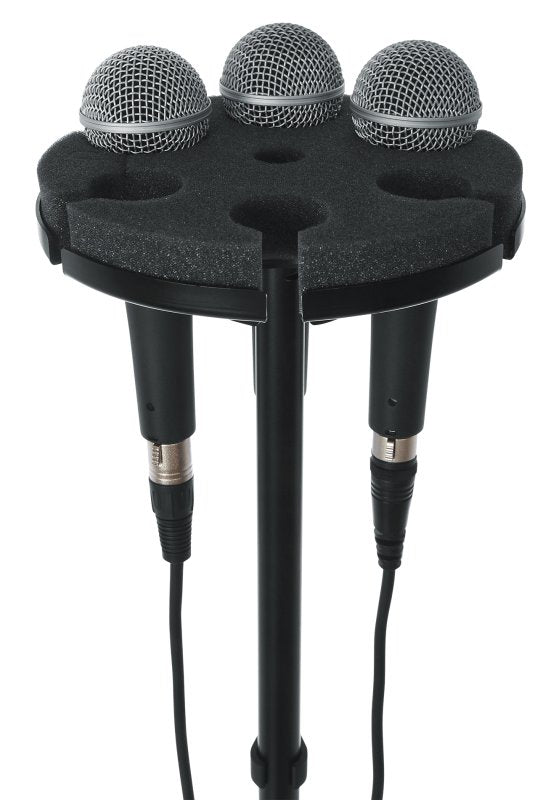 Gator GFW-MIC-6TRAY Multi Microphone Tray Holds 6 Microphones 