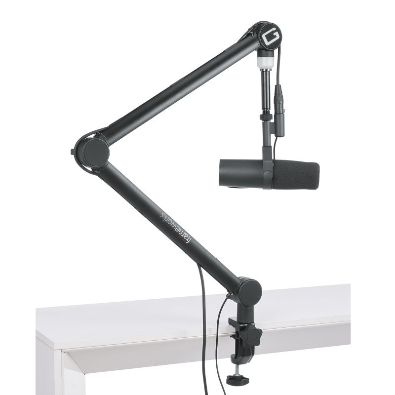 Gator GFW-MIC-BCBM4000 Professional Broadcast Boom Mic Stand With LED Light