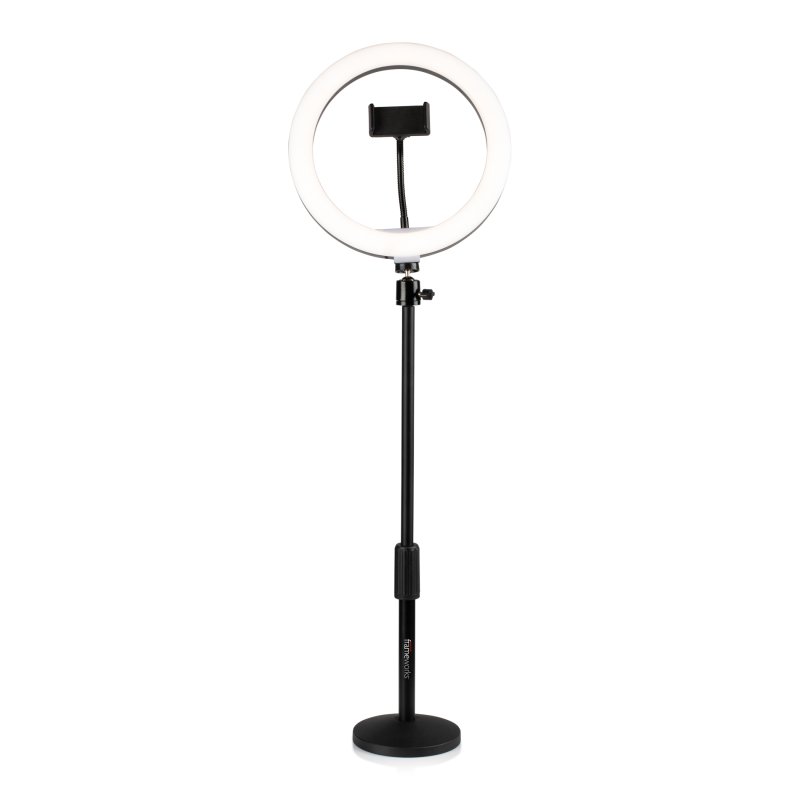 Gator Gfw Ringlightdsktp Ring Light Round Base Desktop Stand With Phone Clamp
