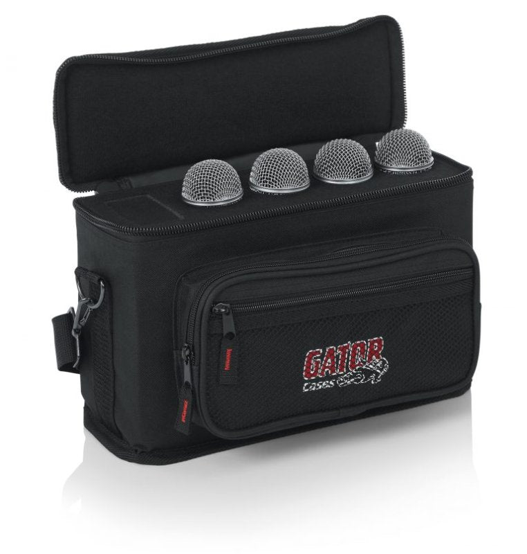 Gator GM4 Padded Microphone Carry Bag; Holds up to 4 Microphones 