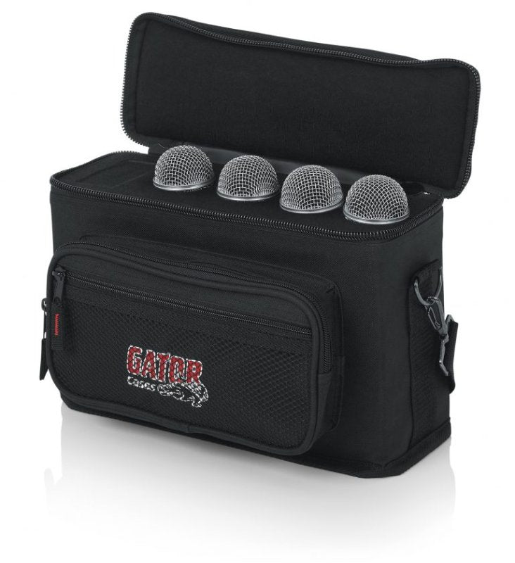 Gator GM4 Padded Microphone Carry Bag; Holds up to 4 Microphones 