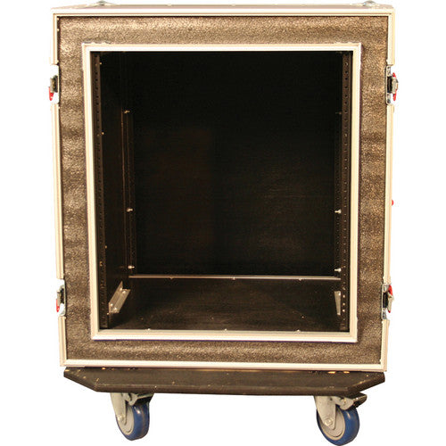 Gator GTOUR-SHK12CAST 12 Space Tour Style ATA Shock Rack Case with Casters 