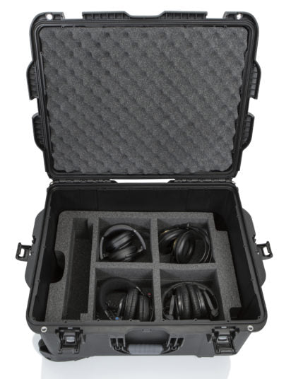 Gator GWP-TITANRODECASTER4 Titan Microphone Series Case For Rodecaster Pro, 4 Mics & 4 Headsets 