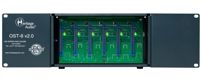 Heritage Audio HAOST6V2 500 Series 6-Slot Rack Cabinet with Power Handling 
