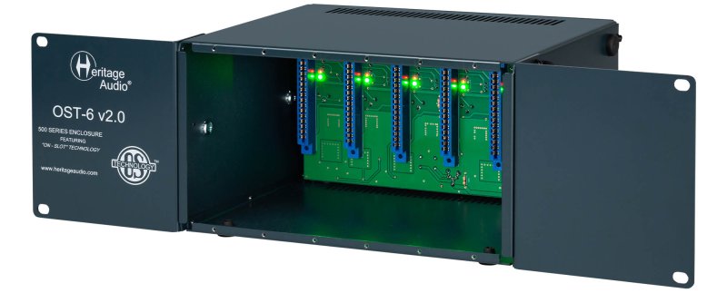 Heritage Audio HAOST6V2 500 Series 6-Slot Rack Cabinet with Power Handling 