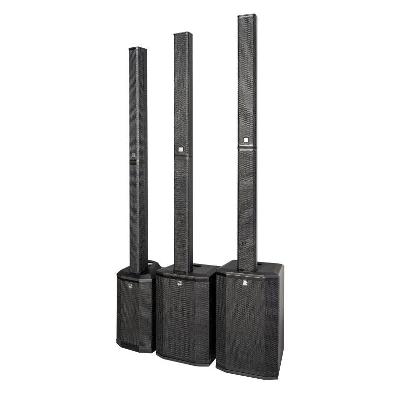 HK Audio HK-POLAR-8-MKII-BLK Compact 2,000W Column PA System with 8" Subwoofer, Bluetooth 5, TWS Stereo & 3-Channel Mixer (Black) 