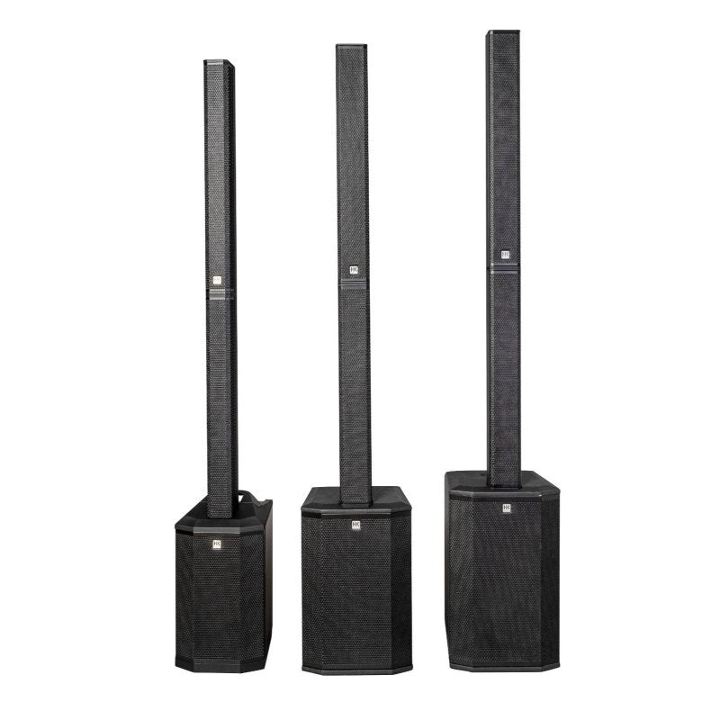 HK Audio HK-POLAR-8-MKII-BLK Compact 2,000W Column PA System with 8" Subwoofer, Bluetooth 5, TWS Stereo & 3-Channel Mixer (Black)