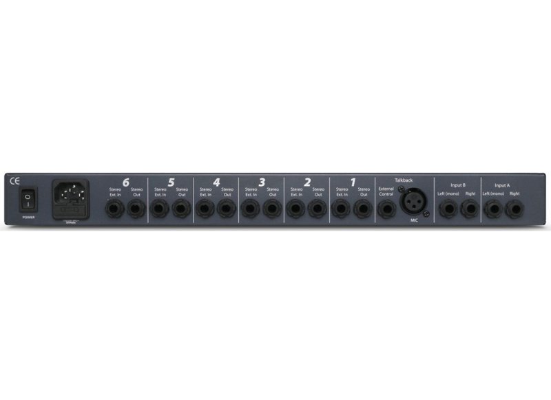 PreSonus HP60 6-channel headphone amplifier with independent mix control and multiple headphone outputs for professional audio monitoring.