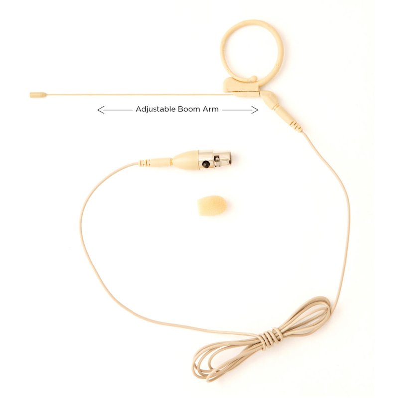 Audix HT7BG3P Ultra-lightweight Head-worn Omnidirectional Microphone With 3-pin XLR, Beige