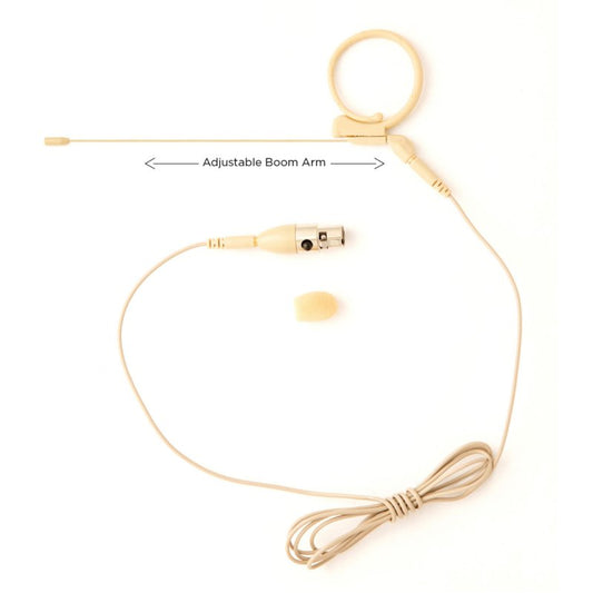 Audix HT7BG3P Ultra-lightweight Head-worn Omnidirectional Microphone With 3-pin XLR, Beige