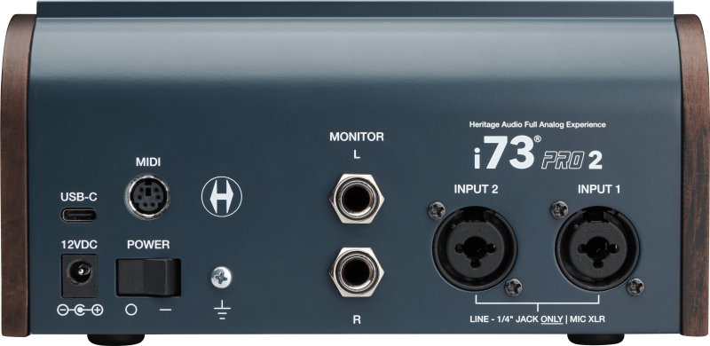 Heritage Audio I73PRO-2 2-In/4-Out USB-C Audio Interface with 2 Vintage-Style Preamps 