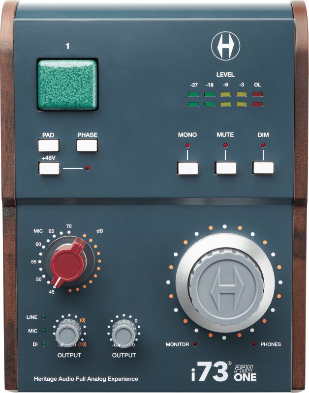 Heritage Audio I73PRO-ONE 2-In/4-Out USB-C interface With Integrated 73 Style Preamp