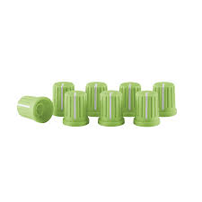 Green Reloop knob cap set for cartridges and styli, featuring durable plastic construction and precise fit.