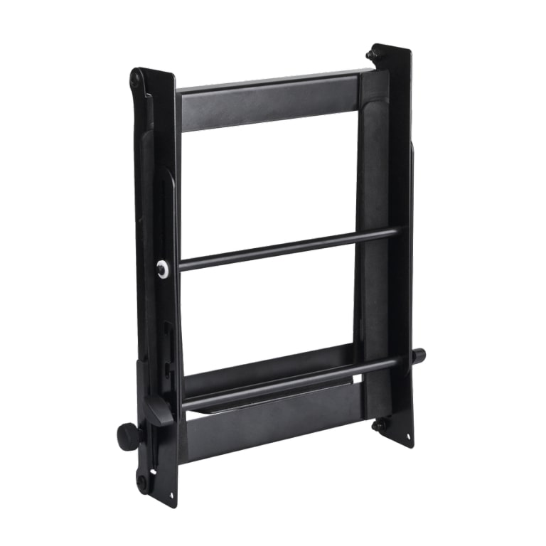 Reloop foldable laptop stand with flexible support for laptops, PCs, and notebooks, shown in a folded and extended position.