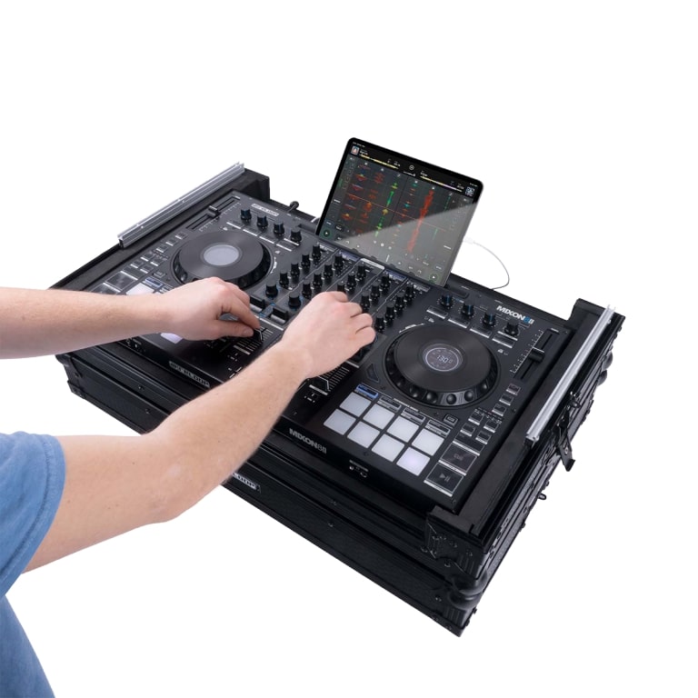 Reloop premium large controller case with padded interior and sturdy exterior, designed to protect DJ controller during transport.