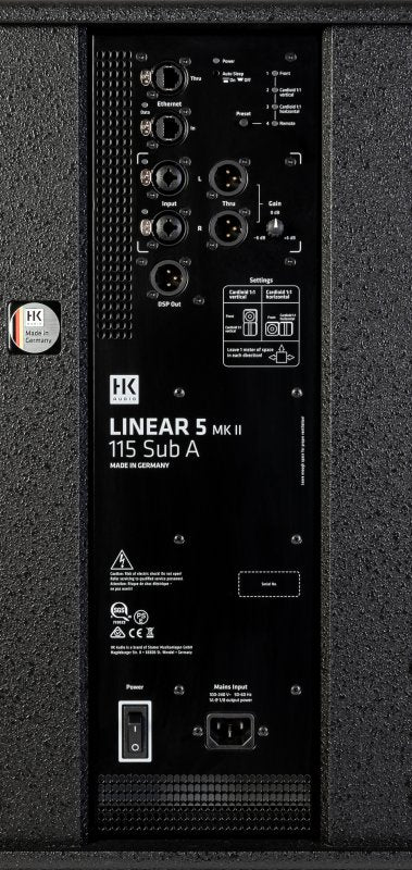 HK Audio LINEAR-5-MK2-115-SUB-A 1200-Watt 15" Active Subwoofer 