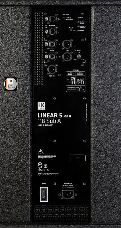 HK Audio LINEAR-5-MK2-118-SUB-A 2000-Watt 18" Active Subwoofer 