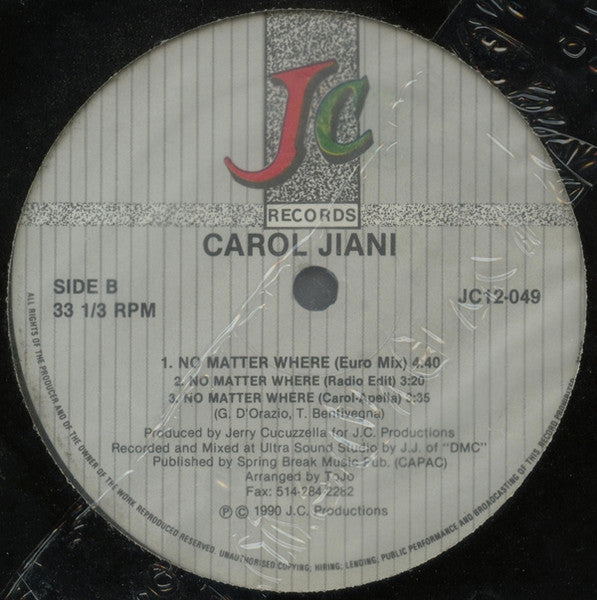 No Matter Where Carol Jiani