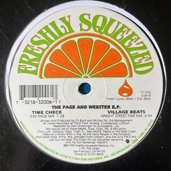 The Page And Webster E.P. DJ Rasoul,DJ Buck