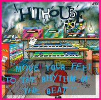 Rectangle Triangle Move Your Feet To The Rhythm Of The Beat music poster featuring vibrant abstract design and bold typography.