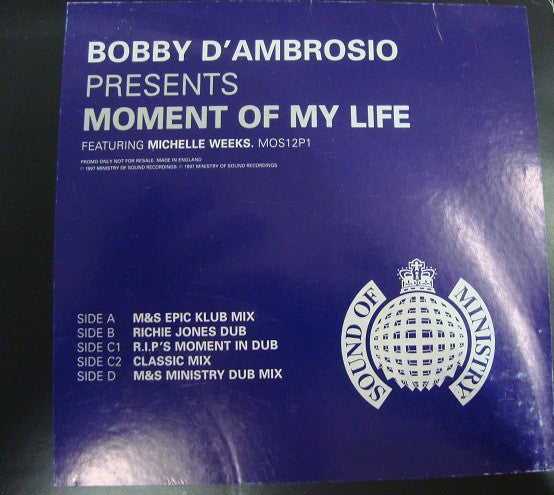 Moment Of My Life Bobby D'Ambrosio,Michelle Weeks