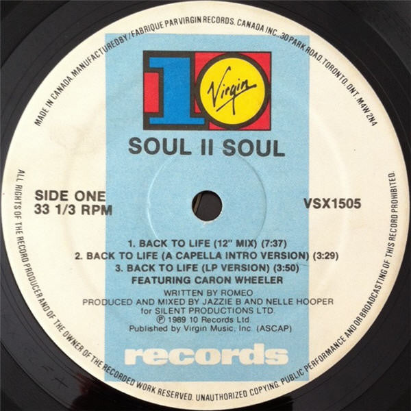 Back To Life (Club Mix) Soul II Soul