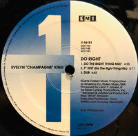 Evelyn King - Do Right, 12" vinyl, on EMI USA (1990)