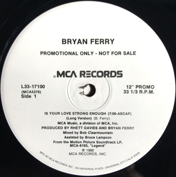Is Your Love Strong Enough Bryan Ferry
